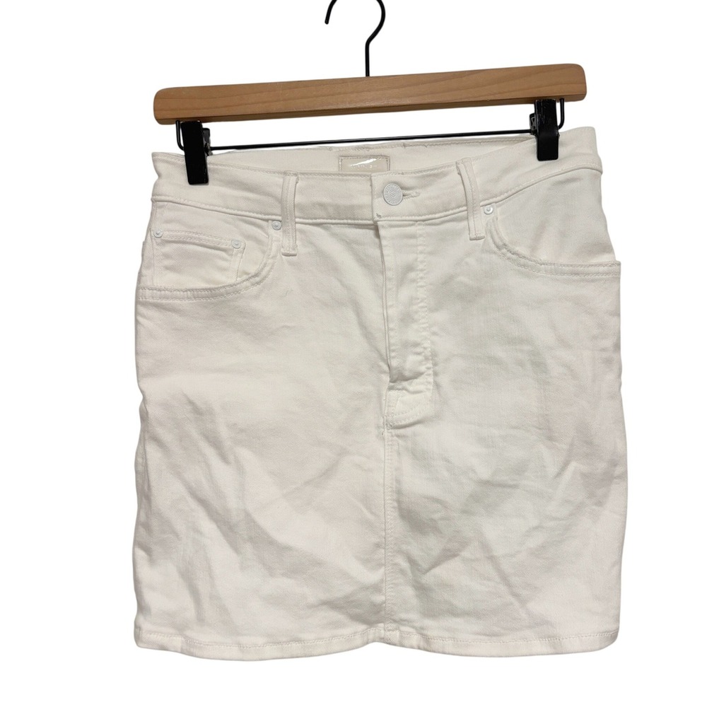 Mother Denim The Vagabond Mini Skirt Fairest Of Them All White Sz 4